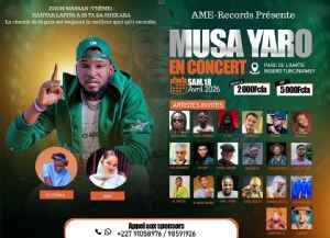 Moussa Yaro en concert à Niamey le 18 avril 2026