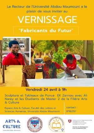 Niamey accueille le vernissage “Fabricants du Futur” avec Ali Narey et Ponce Ek Zannou